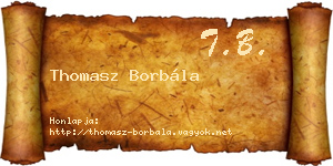 Thomasz Borbála névjegykártya