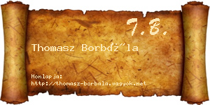 Thomasz Borbála névjegykártya